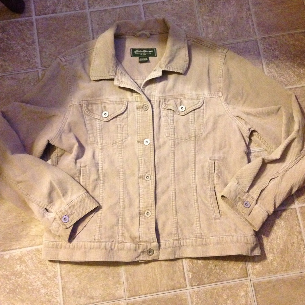 Eddie Bauer cord jean jacket. Sz Lg. Nice!